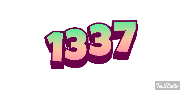 1337 Text effect