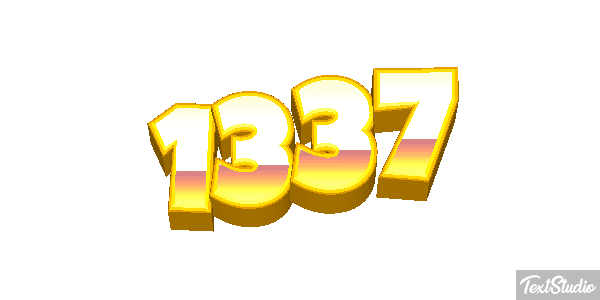 1337 Text effect