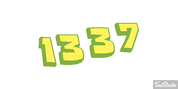 1337 Text effect