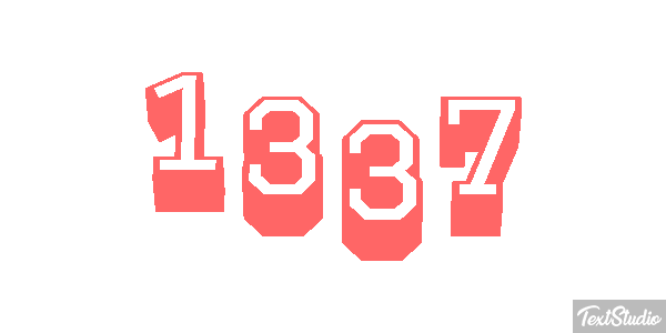 1337 Text effect