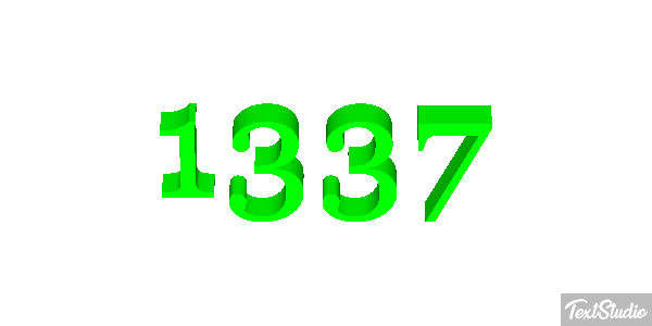 1337 Text effect