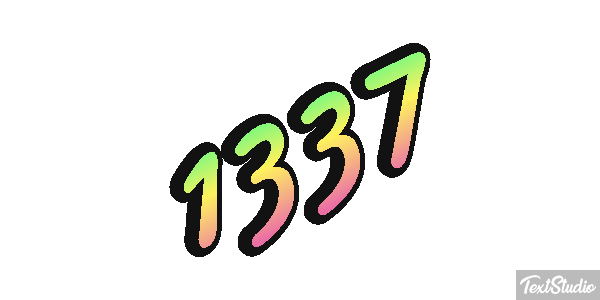 1337 Text effect