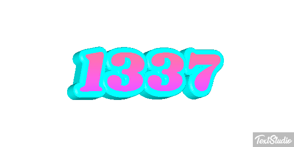 1337 Text effect