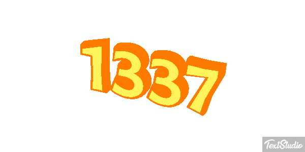 1337 Text effect