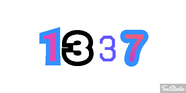 1337 Text effect
