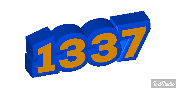 1337 Text effect