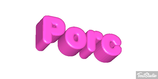 Porc Effet de texte