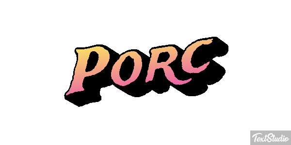 Porc Effet de texte