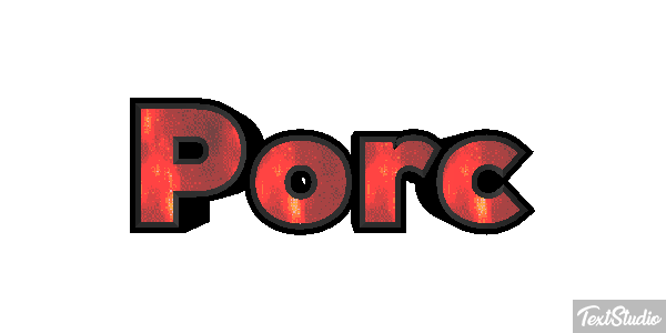 Porc Effet de texte