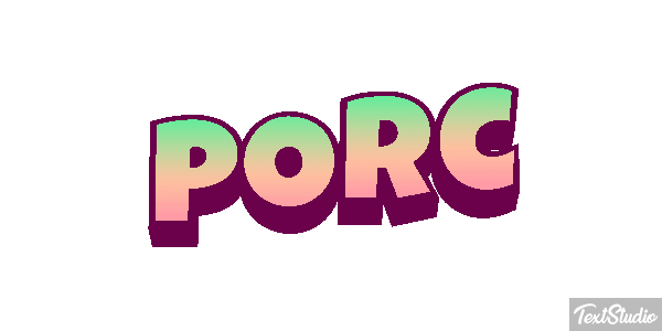 Porc Effet de texte