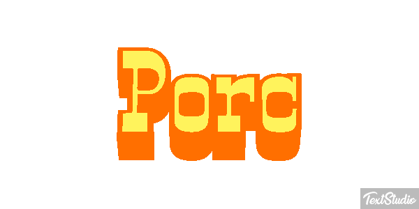 Porc Effet de texte