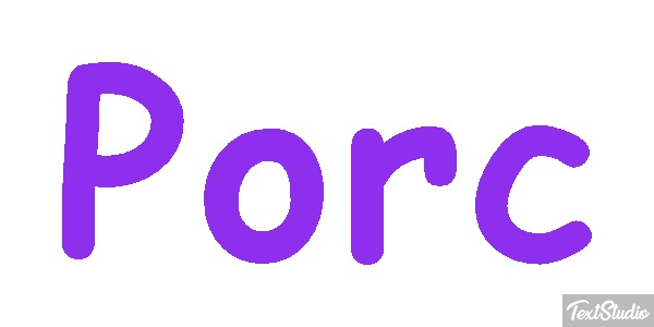 Porc Effet de texte