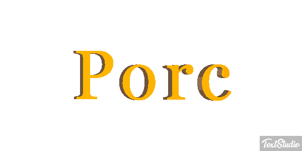 Porc Effet de texte