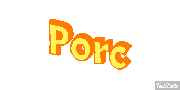 Porc Effet de texte