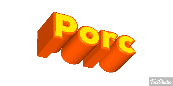 Porc Effet de texte