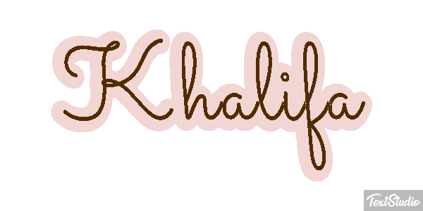 Khalifa Tekst effect