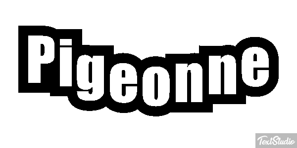 Pigeonne Effet de texte
