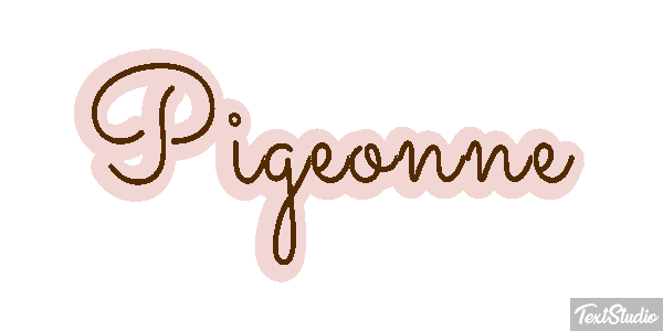 Pigeonne Effet de texte