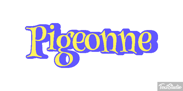 Pigeonne Effet de texte