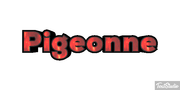 Pigeonne Effet de texte