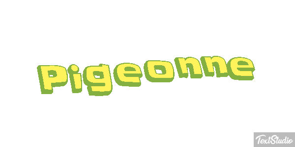 Pigeonne Effet de texte