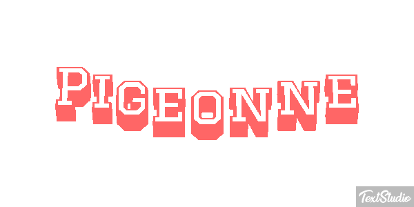Pigeonne Effet de texte