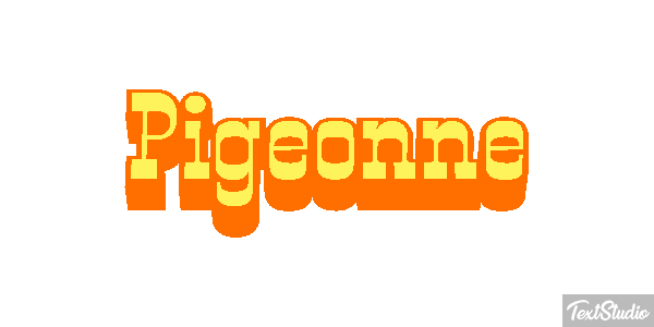 Pigeonne Effet de texte