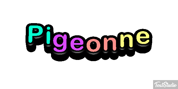 Pigeonne Effet de texte