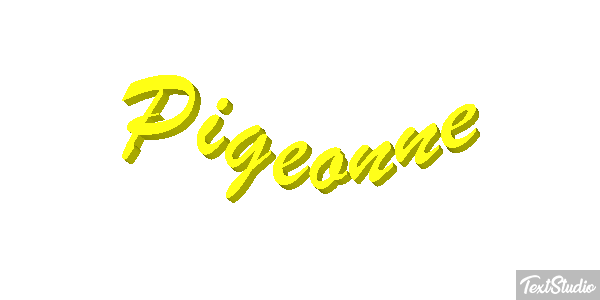 Pigeonne Effet de texte