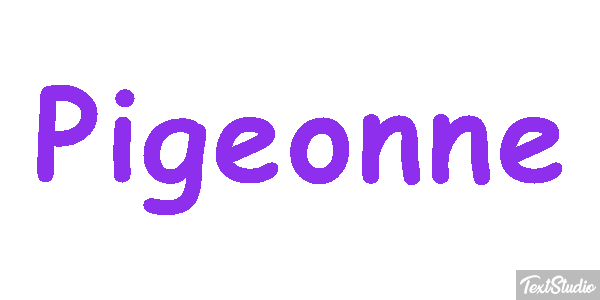 Pigeonne Effet de texte