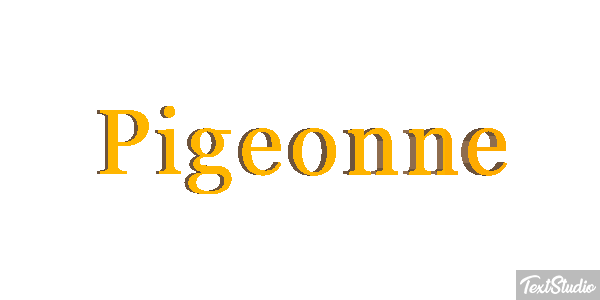 Pigeonne Effet de texte