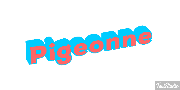 Pigeonne Effet de texte