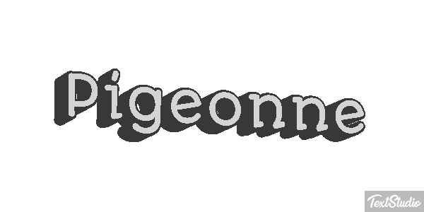 Pigeonne Effet de texte