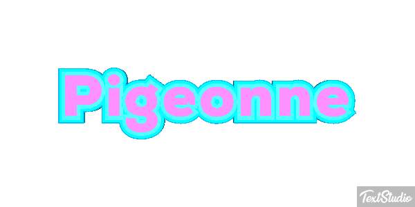 Pigeonne Effet de texte