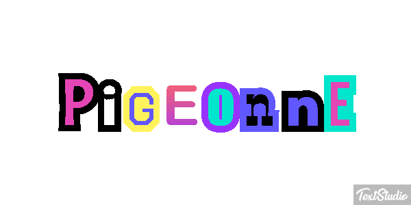 Pigeonne Effet de texte