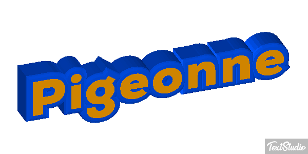 Pigeonne Effet de texte