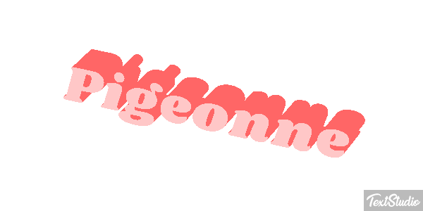 Pigeonne Effet de texte