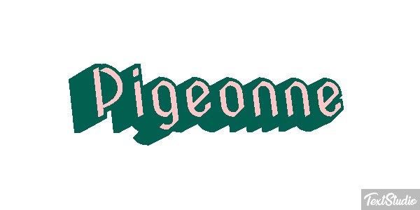 Pigeonne Effet de texte
