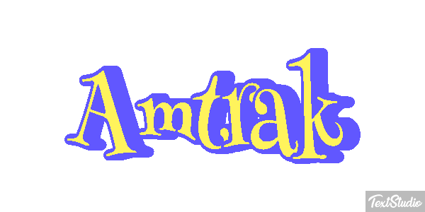 Amtrak Text effect