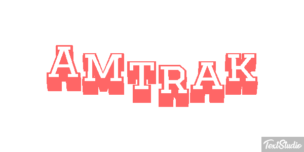 Amtrak Text effect