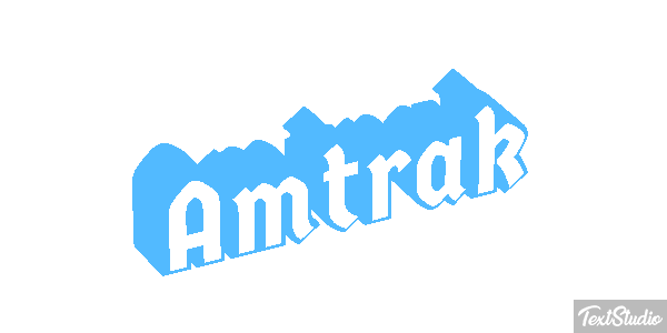 Amtrak Text effect
