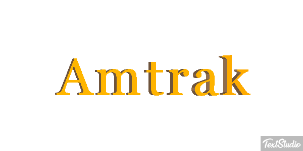 Amtrak Text effect