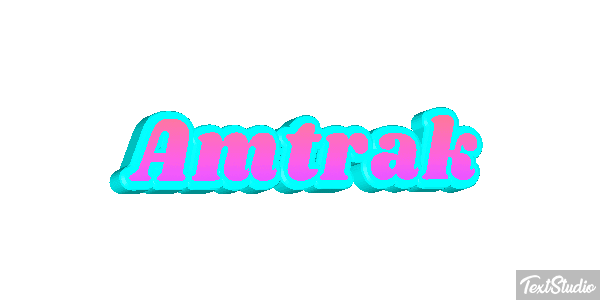 Amtrak Text effect