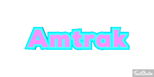 Amtrak Text effect