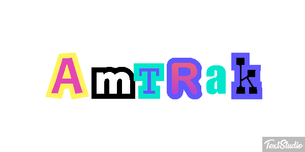Amtrak Text effect