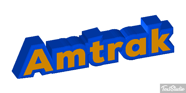 Amtrak Text effect