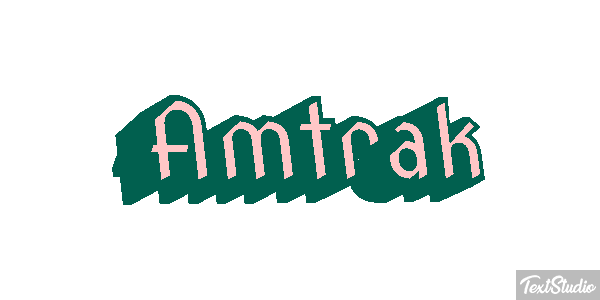 Amtrak Text effect