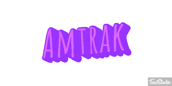 Amtrak Text effect