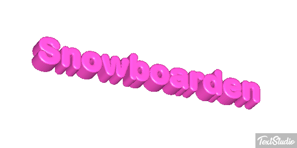Snowboarden Tekst effect