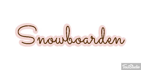 Snowboarden Tekst effect
